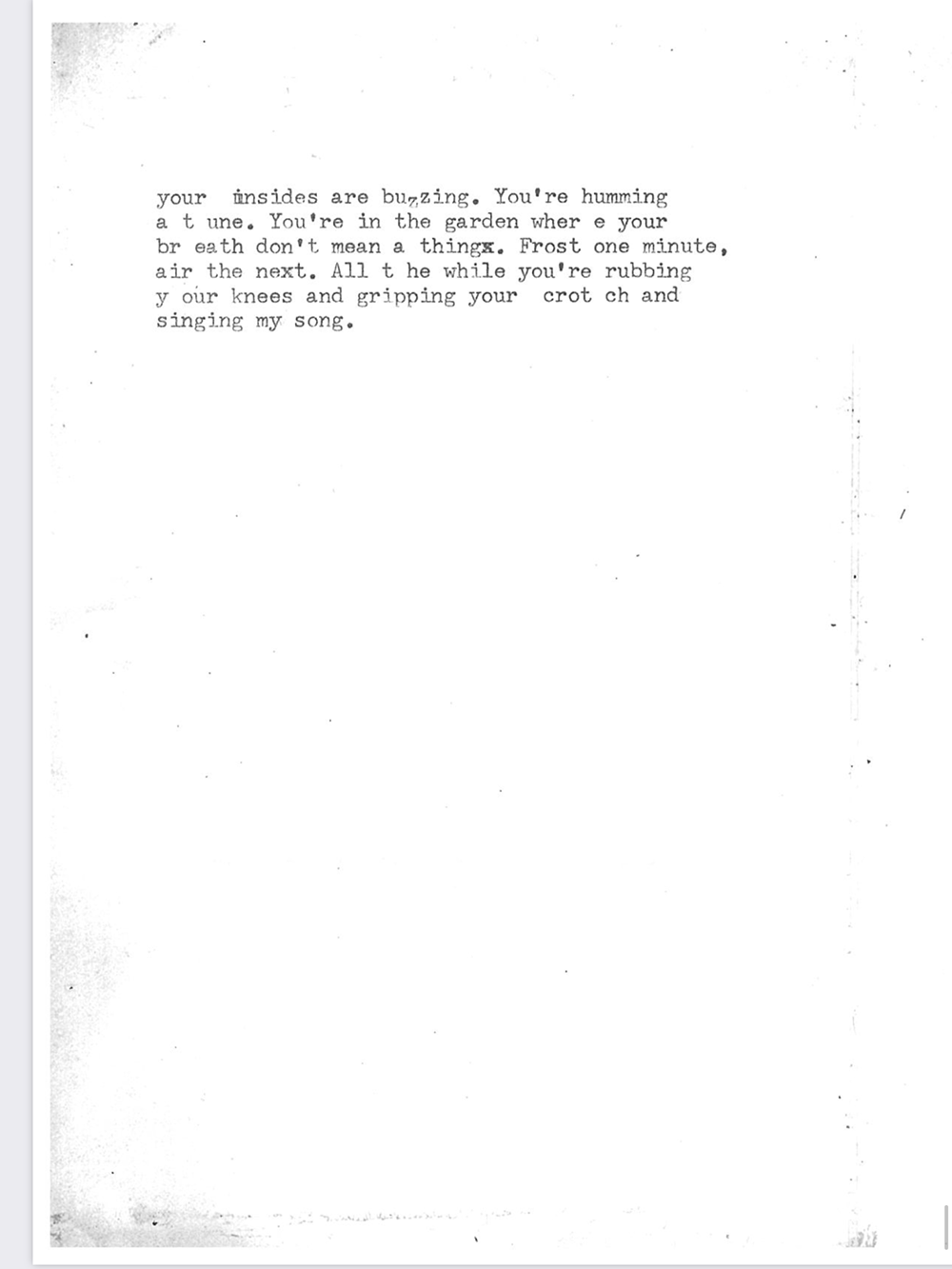 an image of typewritten text